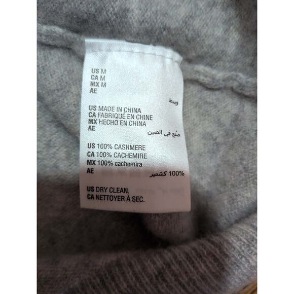 CHARTER CLUB 100% CASHMERE LUXURY CREW NECK SWEATER  MED FOG GRAY - Picture 9 of 9